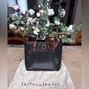 Dooney & Bourke Small Lexington Black Leather Tote Bag